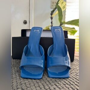 Marc Fisher Blue Patent Heels